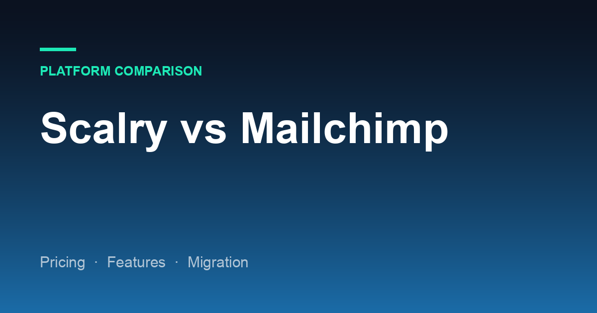 Scalry vs Mailchimp: When a Newsletter Tool Stops Being Enough