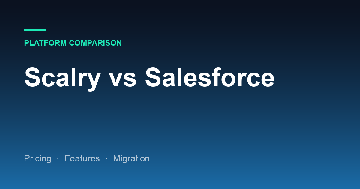 Scalry vs Salesforce: A Marketing Platform and a Sales Database