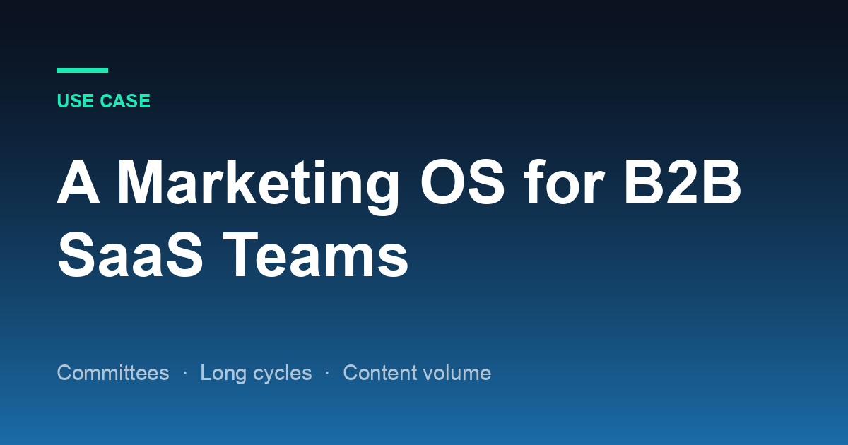 The Marketing Stack for B2B SaaS Teams: What It Has to Cover
