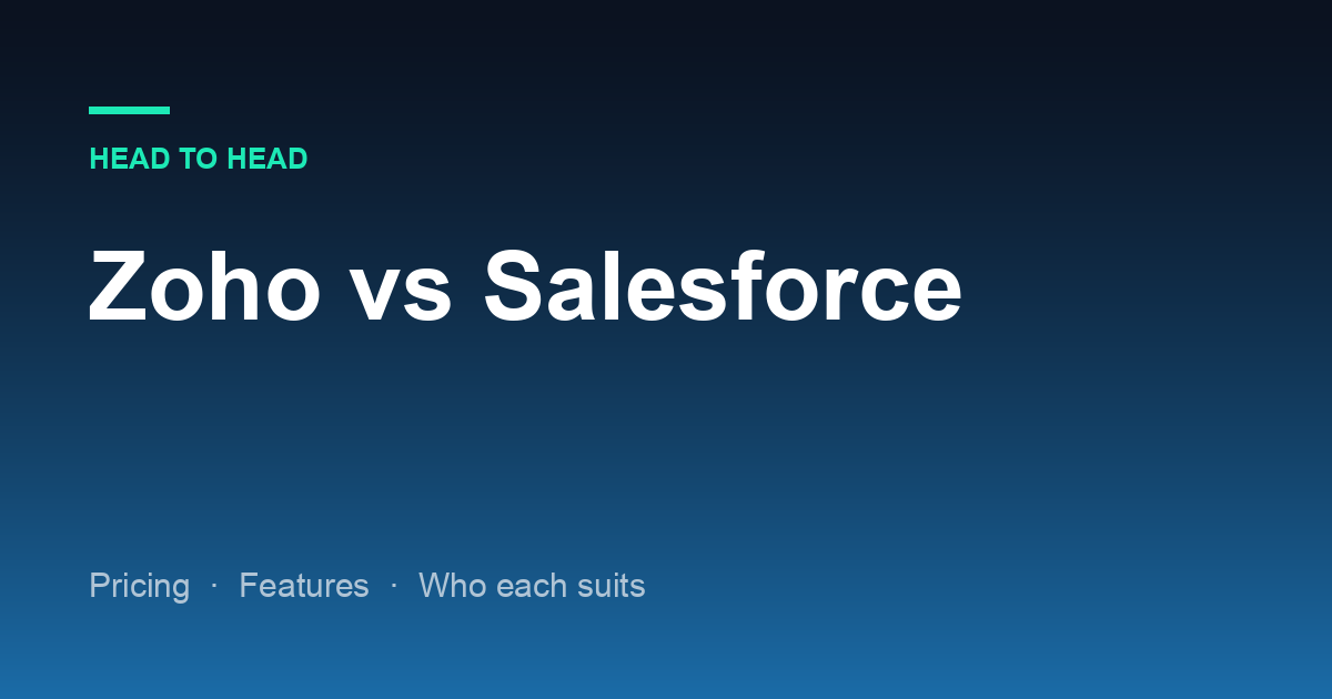 Zoho vs Salesforce: Breadth for the Price, or Depth With a Project