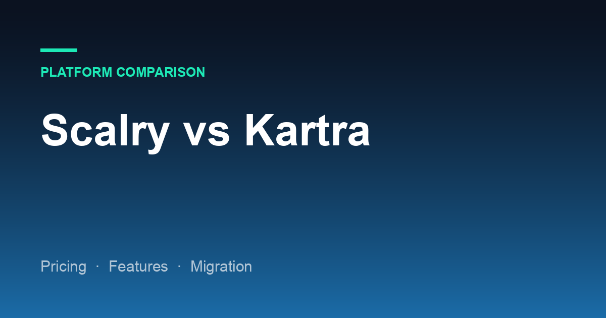 Scalry vs Kartra: Digital Product Platform vs Marketing OS