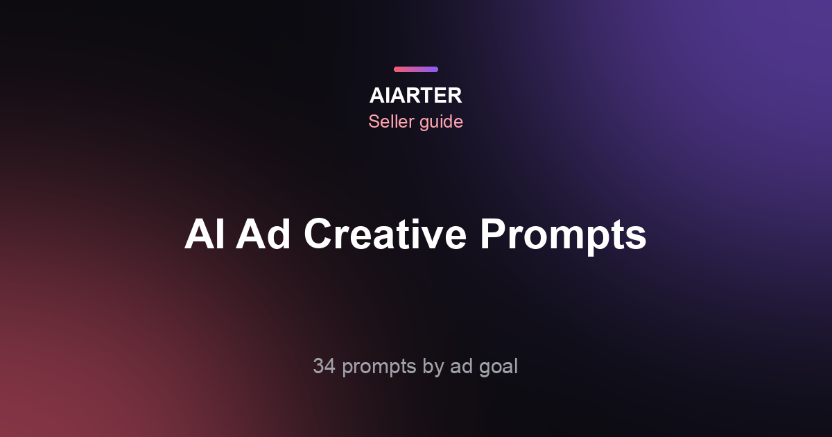 AI Prompts for Ad Creatives (2026): 34 Prompts for Meta, TikTok and Google Ads