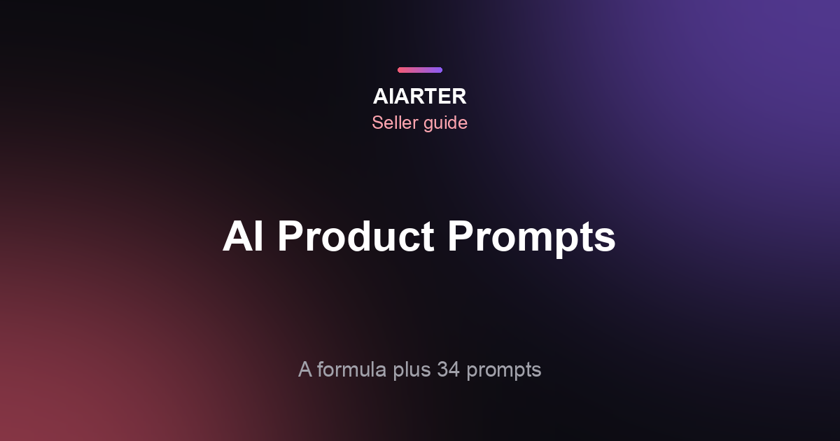 AI Product Photography Prompts (2026): The 8-Part Formula and 34 Examples