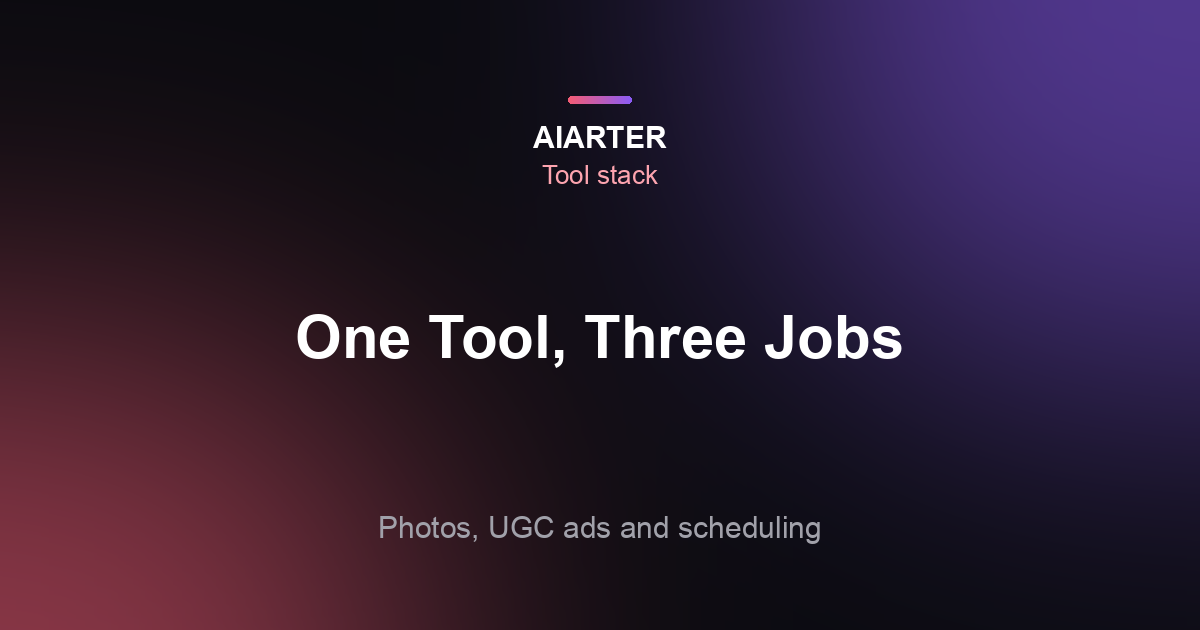 One Tool for Product Photos, UGC Video Ads and Social Scheduling (2026)