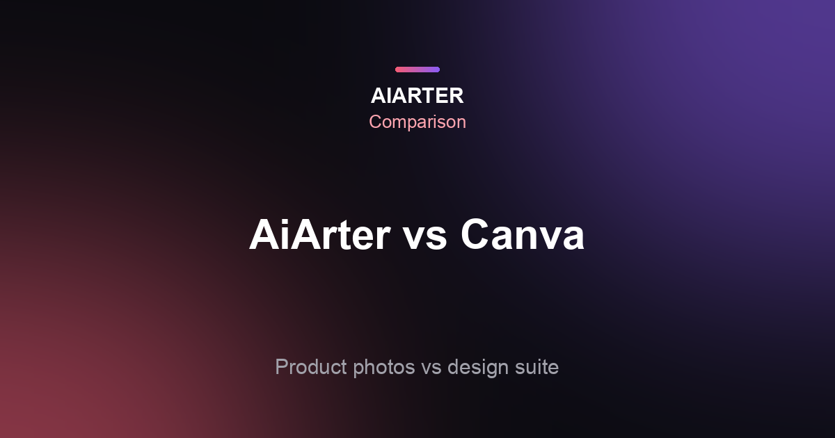 AiArter vs Canva (2026): Which Is Better for Product Photos and Ads?