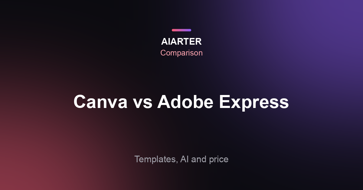 Canva vs Adobe Express (2026): Features, Pricing and Which to Choose