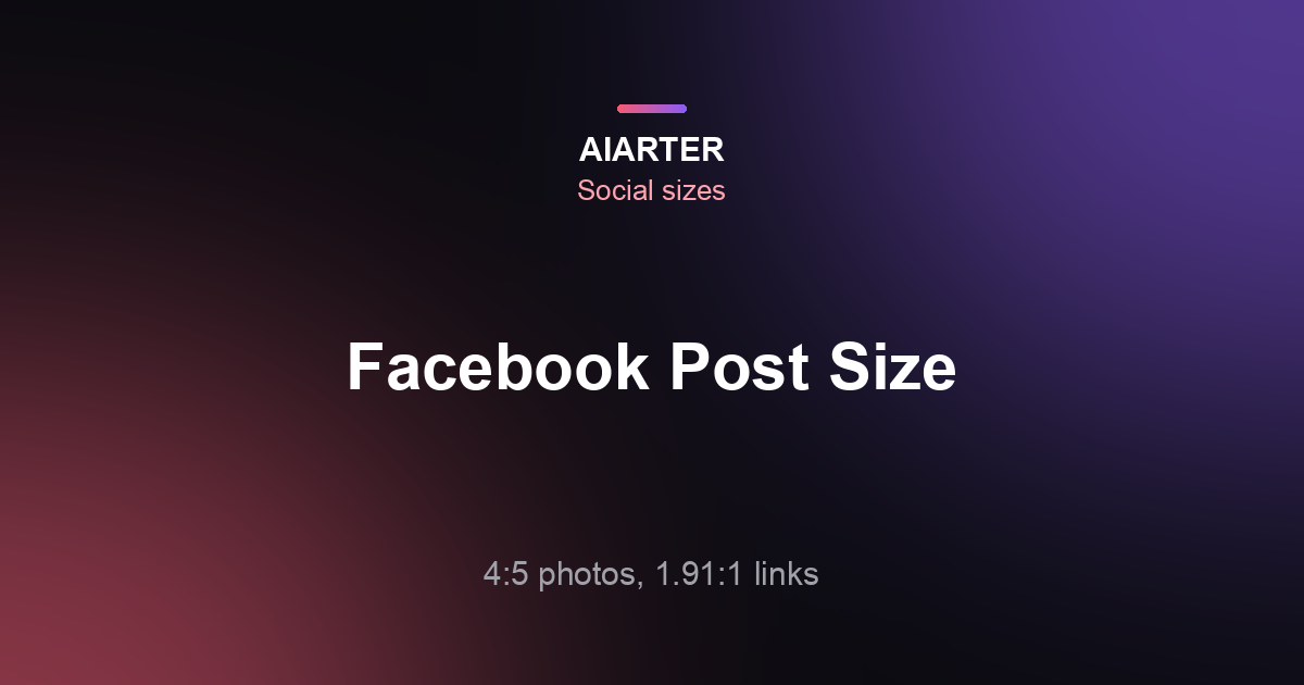 Facebook Post Size (2026): Best Image Dimensions for Photo and Link Posts
