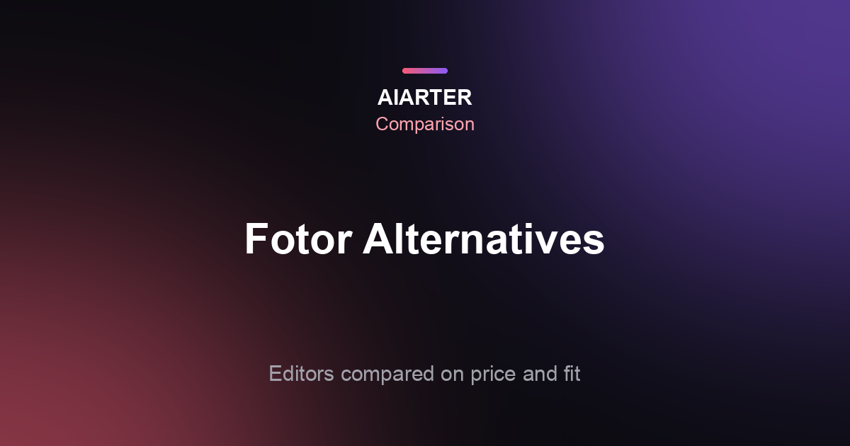 Fotor Alternatives (2026): 6 Photo Editors Compared