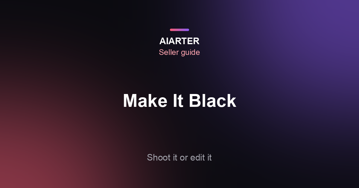 How to Make the Background of a Photo Black (2026): Shooting and Editing Methods