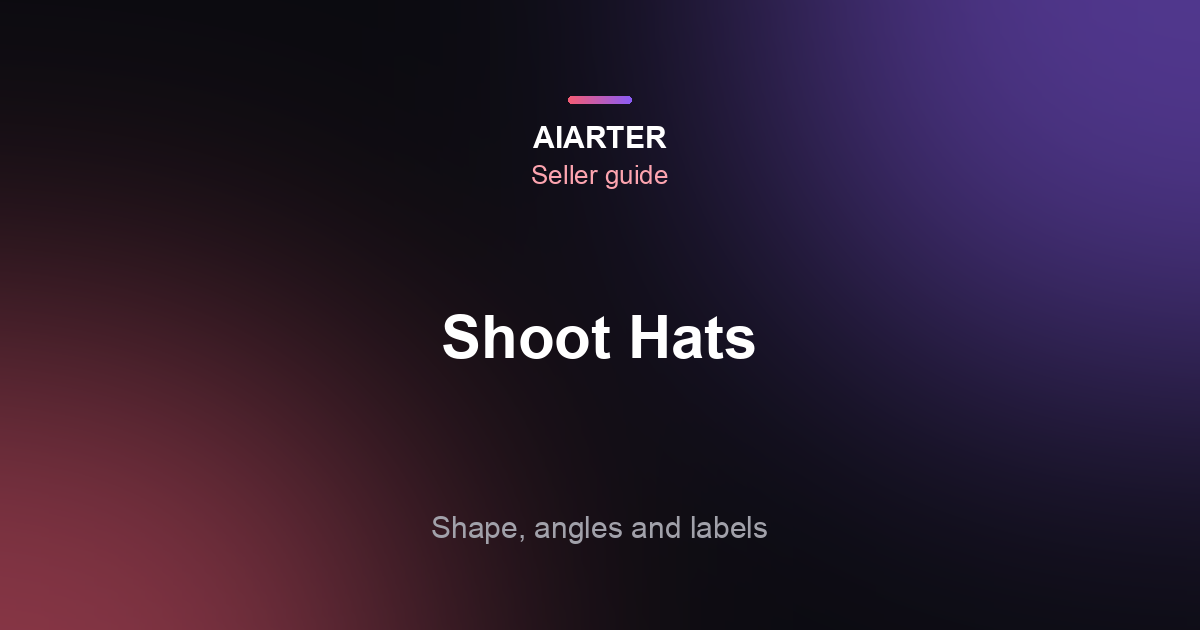 How to Photograph Hats for Selling (2026): Shape, Angles, Labels and White Backgrounds