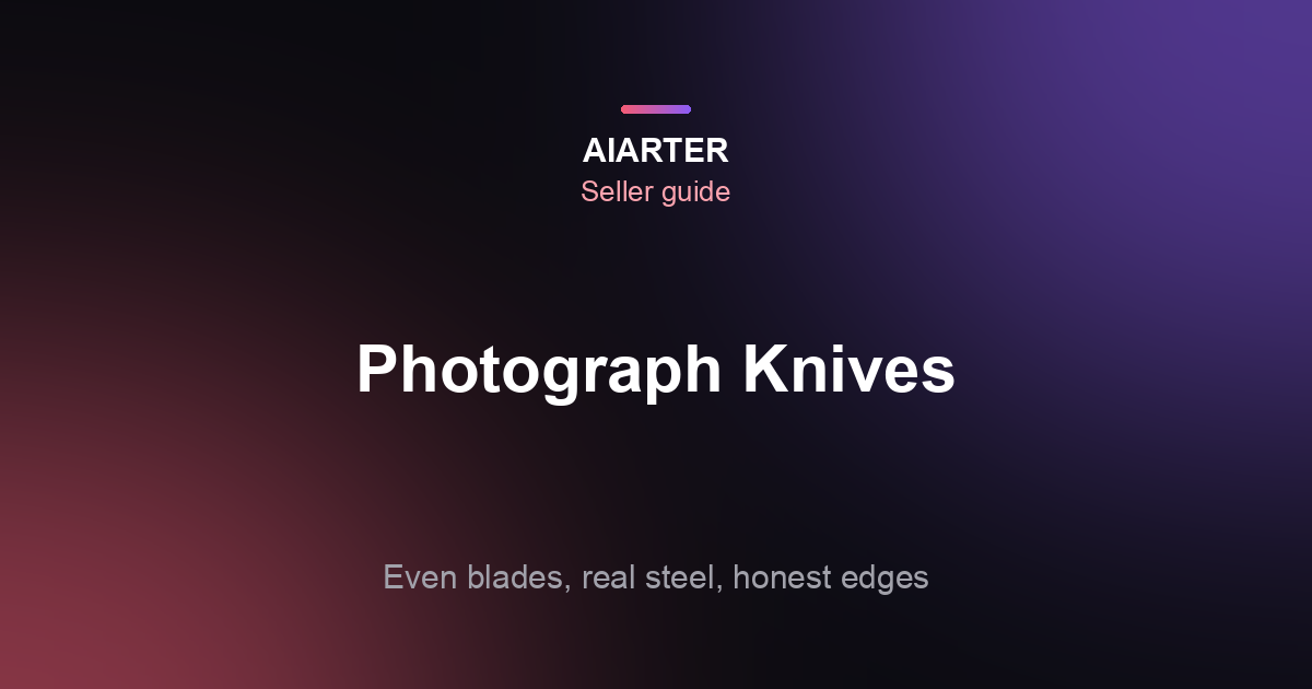 How to Photograph Knives for Selling (2026): Blades Without Glare