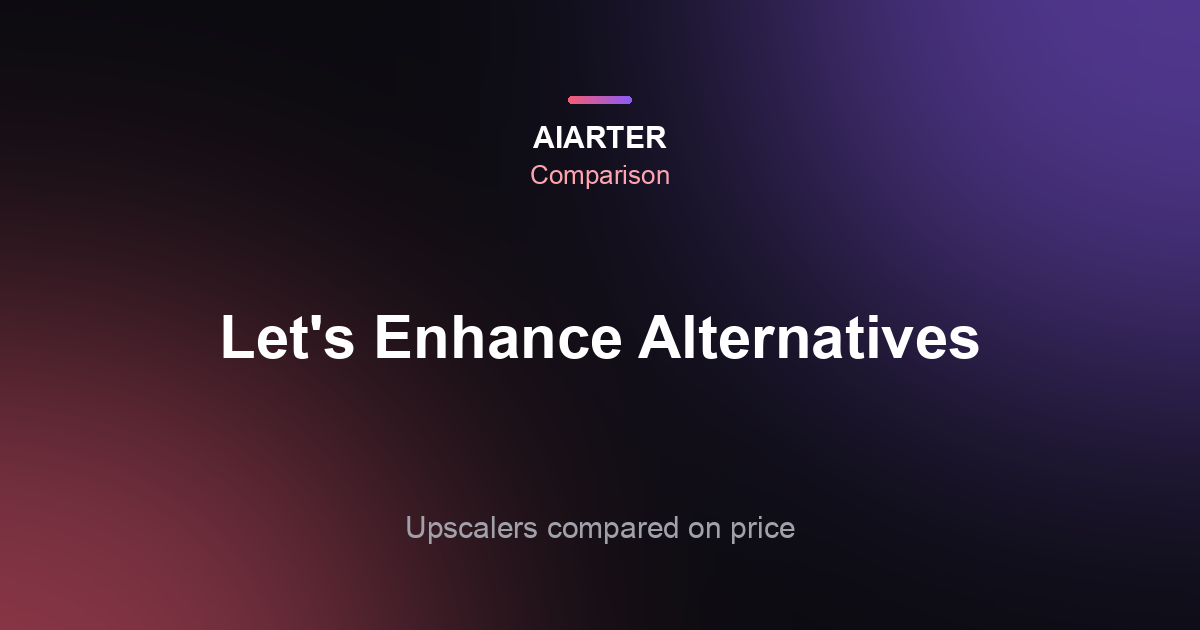 Let's Enhance Alternatives (2026): 6 AI Upscalers Compared on Price and Output