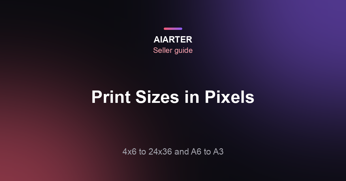 Photo Print Sizes in Pixels (2026): 4x6 to 24x36 and A4 at 300 and 150 PPI