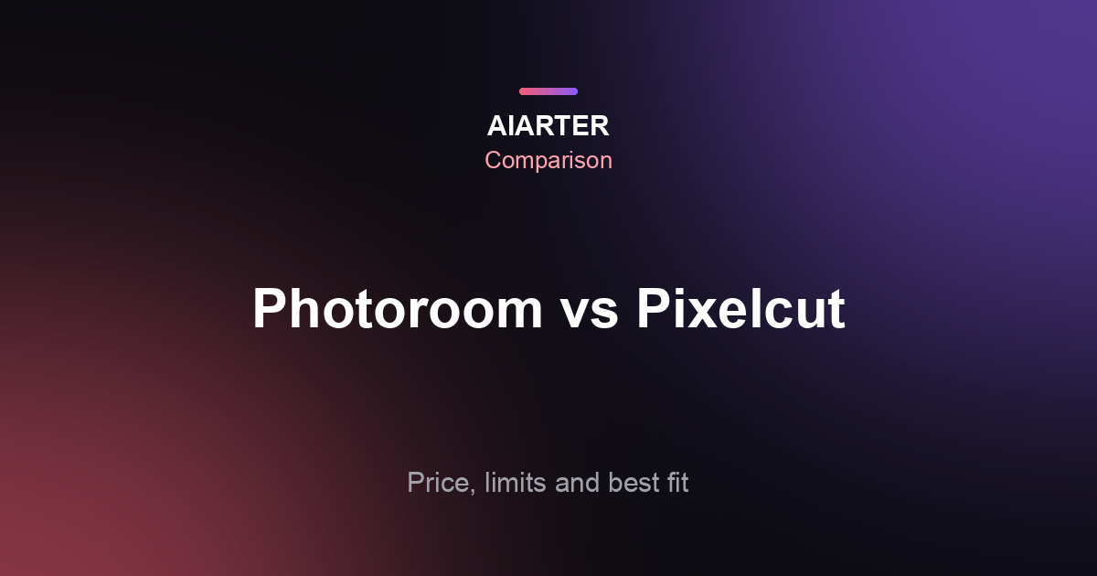 Photoroom vs Pixelcut (2026): Pricing, Limits and Which to Choose