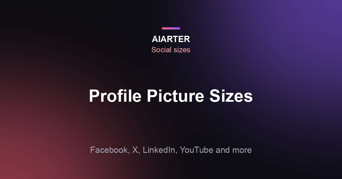 Social Media Profile Picture Size (2026): Every Platform, From Official Help Pages